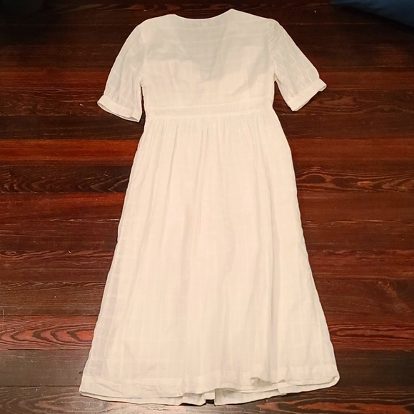 Whistles White Plaid Midi Dress - Picture 6 of 7